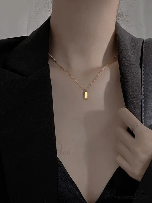 Rectangular Bar Necklace