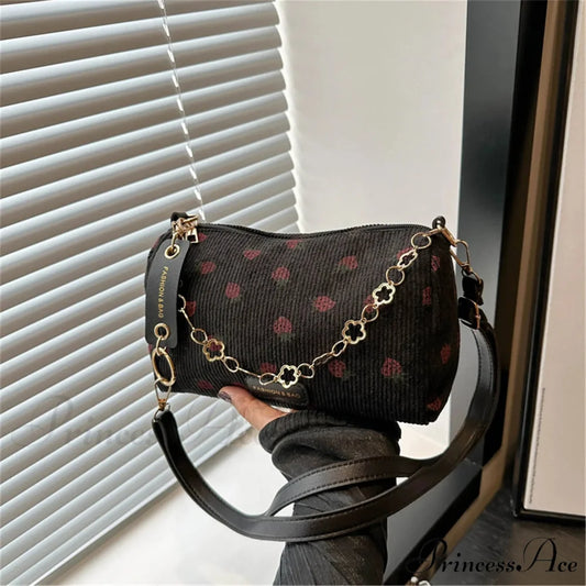 Red Velvet Small Crossbody Black crossbody-250126