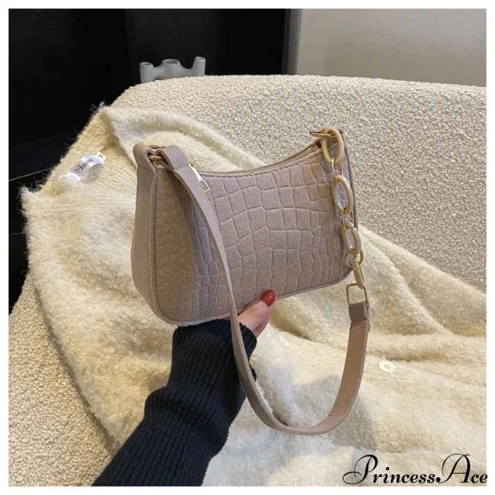 Red Velvet Small Crossbody Khaki crossbody-250126