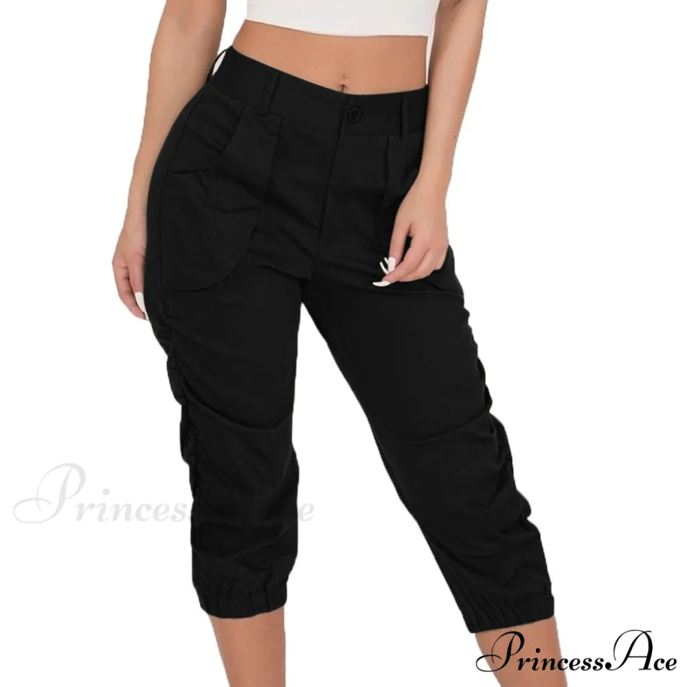 Relaxed-fit Cargo Capri Pant Black / S