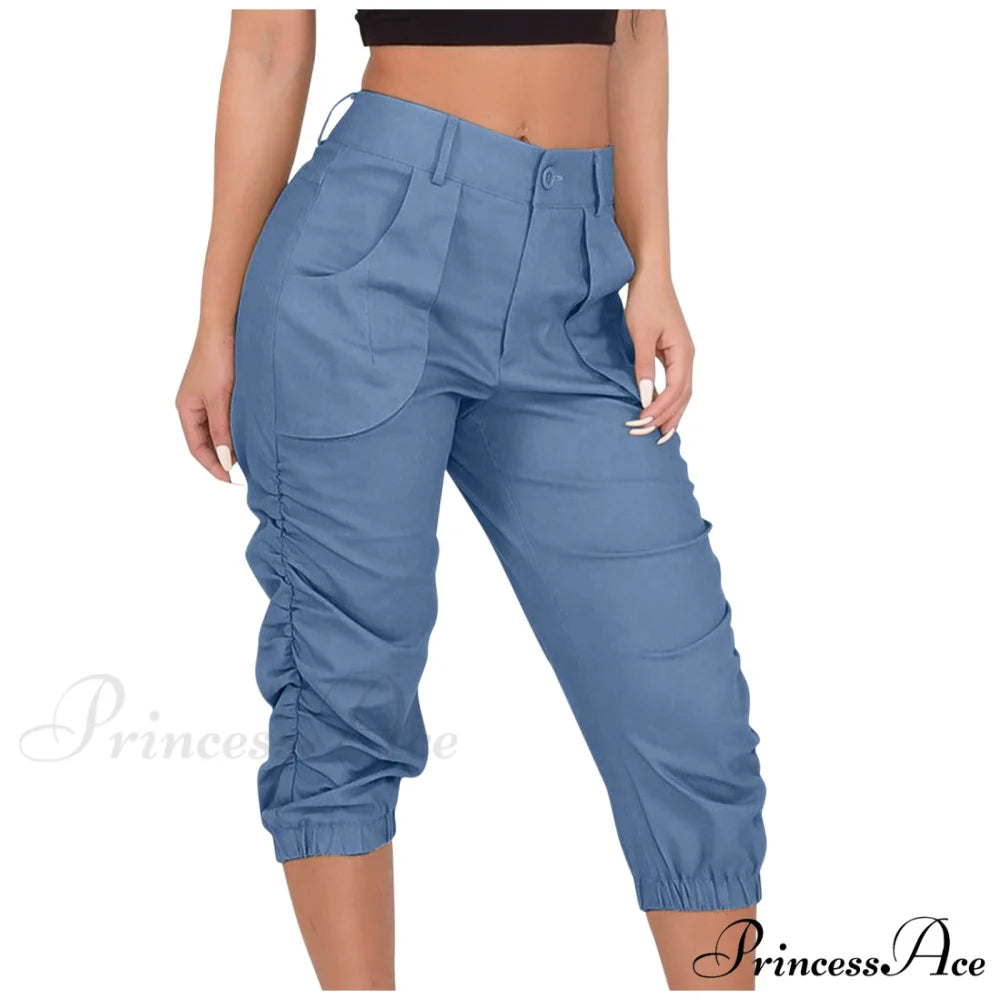 Relaxed-fit Cargo Capri Pant Blue / S