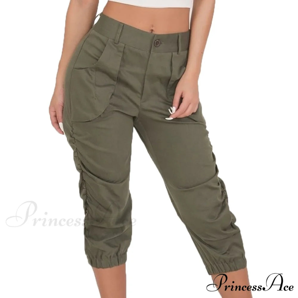 Relaxed-fit Cargo Capri Pant Green / S