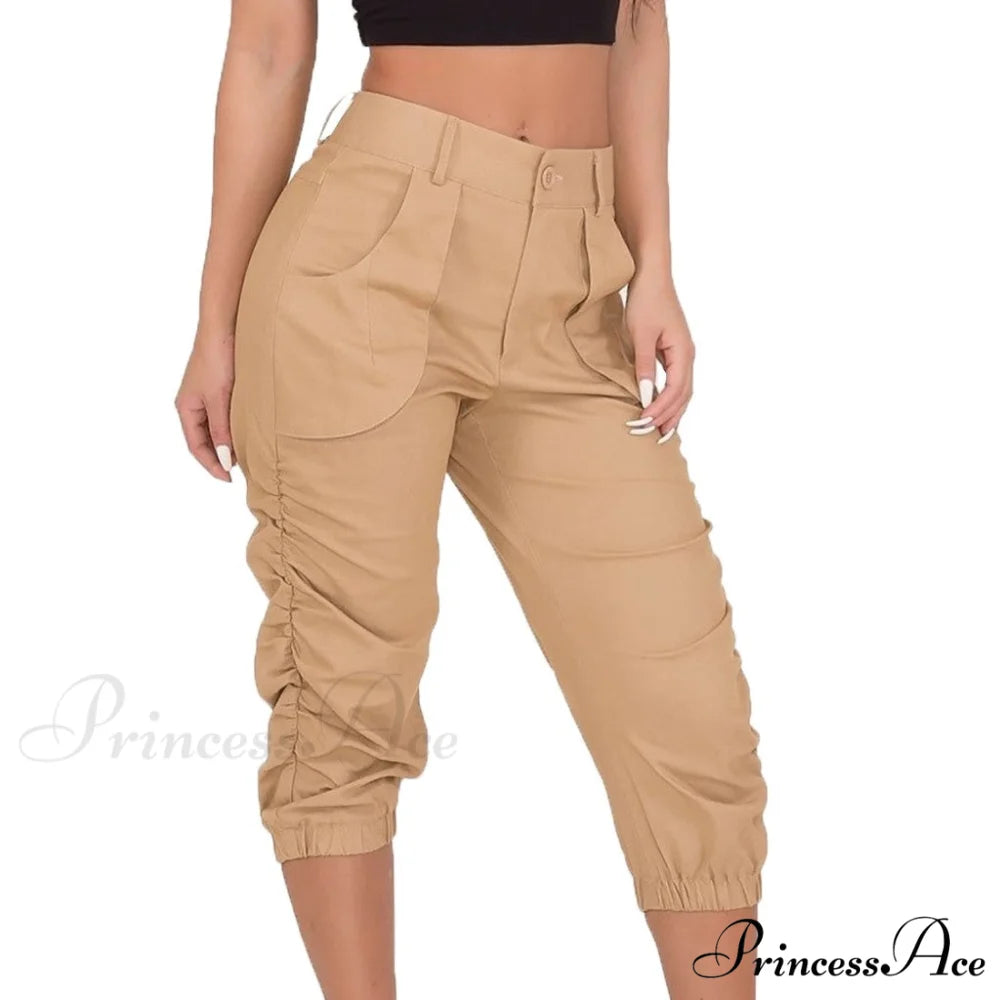 Relaxed-fit Cargo Capri Pant Khaki / S