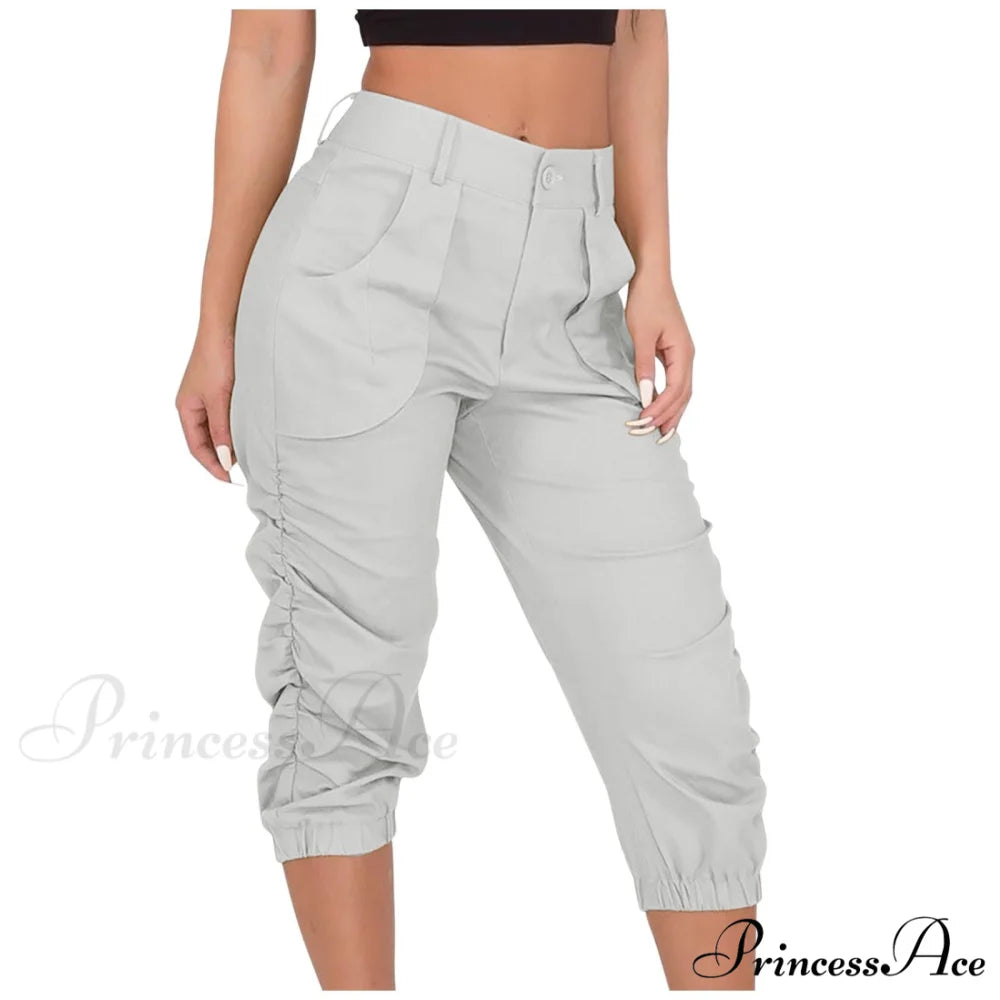 Relaxed-fit Cargo Capri Pant White / S