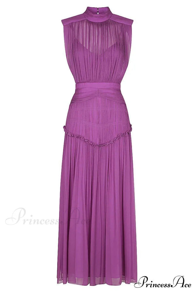 Remarkable Moment High Trendy Neck Maxi Dress