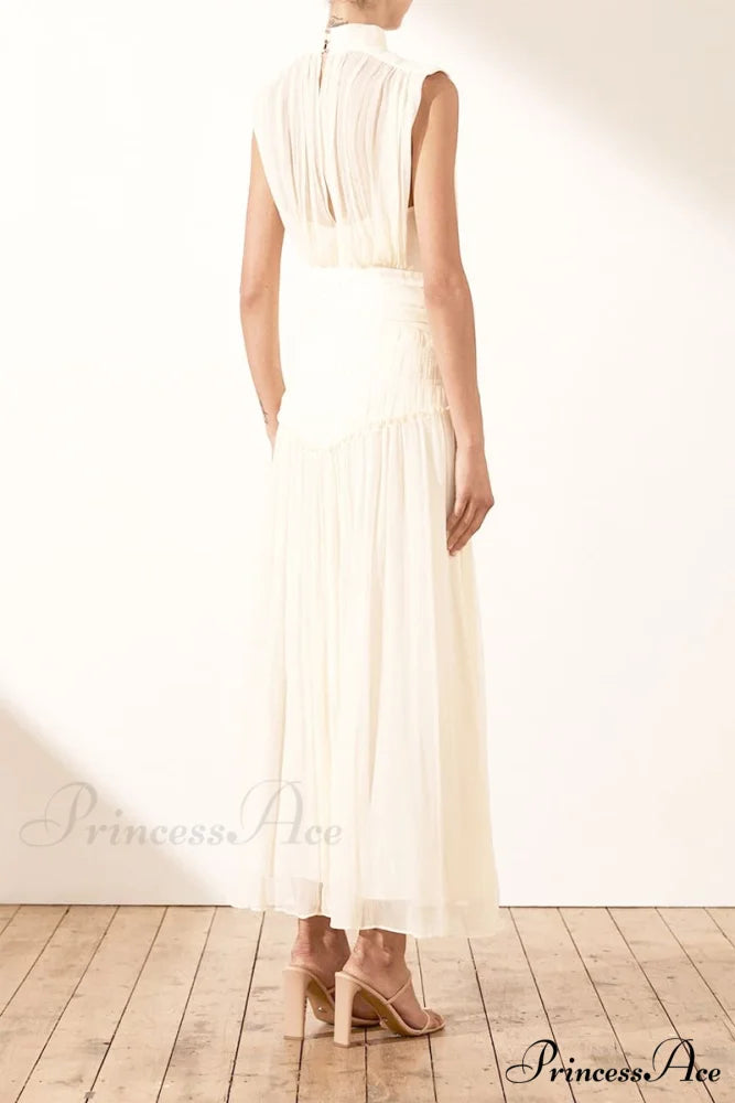 Remarkable Moment High Trendy Neck Maxi Dress