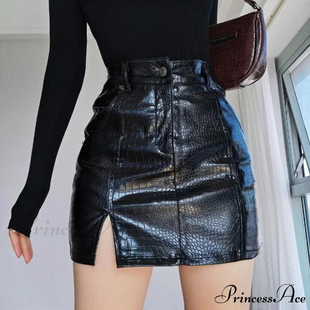 Reptile Design High Waist Skirt skirts-250223