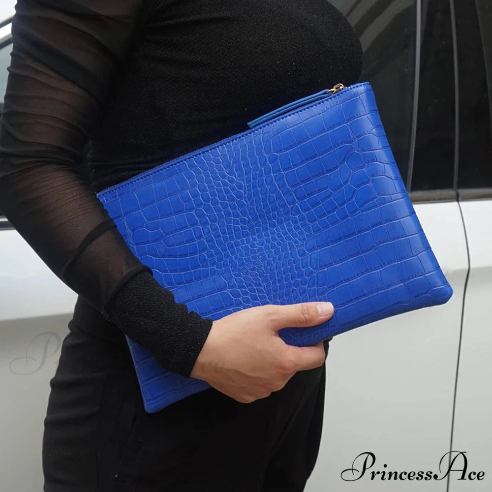 Reptile Design Spacious Nighttime Clutch Blue wristlet-250126