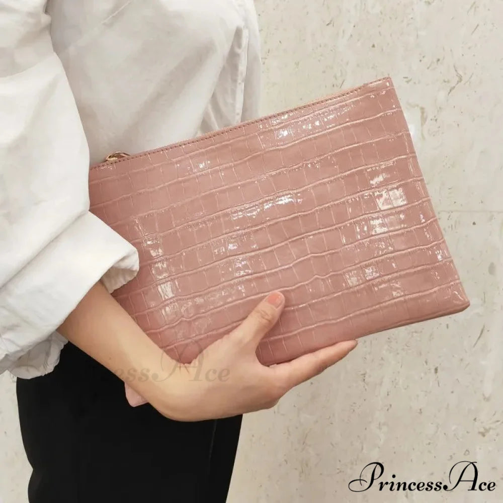 Reptile Design Spacious Nighttime Clutch Pink wristlet-250126
