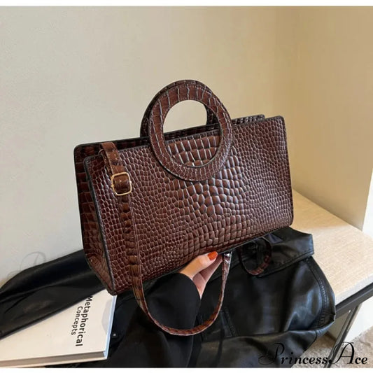 Reptilian Design Faux Leather Crossbody Purse handbag-250126