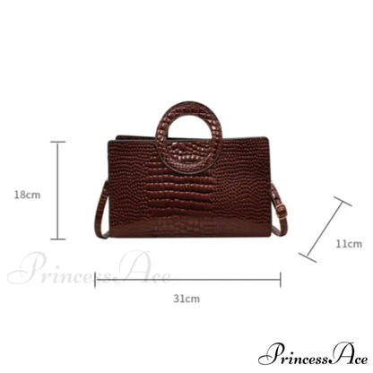 Reptilian Design Faux Leather Crossbody Purse handbag-250126