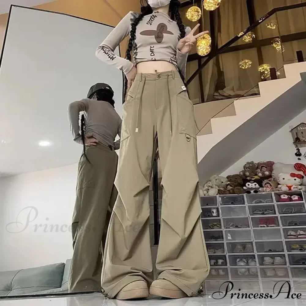 Retro 2000s Cargo Urban Pants Khaki / M pants-241228