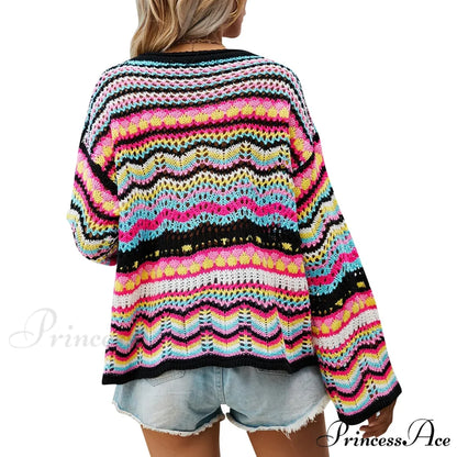 Retro 90s Knitted Bell Sleeves Jumper swraters-241228