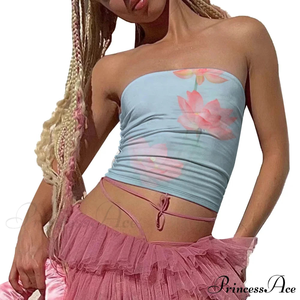 Retro Bandeau Sleek Crop Top croptop-250223