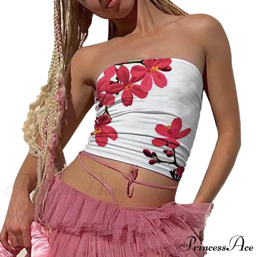 Retro Bandeau Sleek Crop Top croptop-250223