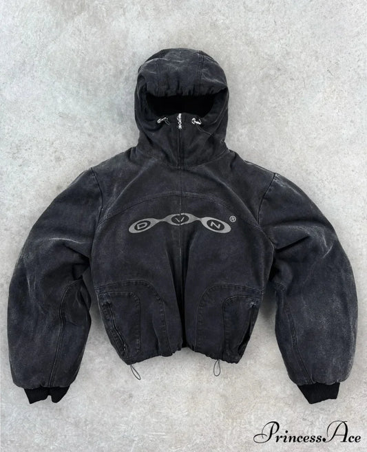 Retro Clean Zip Up Hoodie black 1 / M hoodies-241228