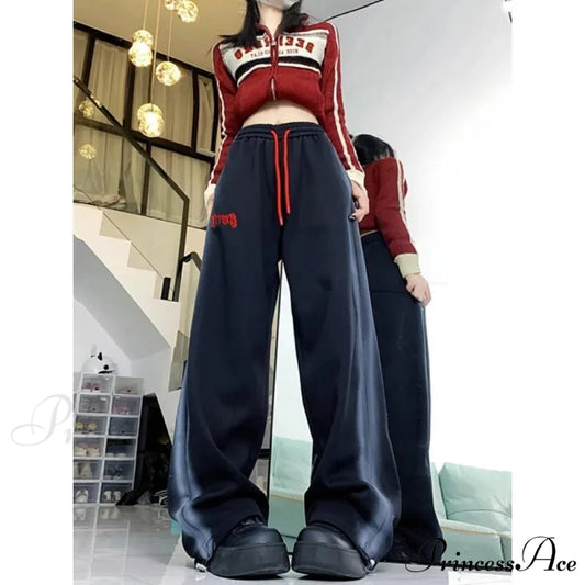Retro Fleece Joggers Cold Weather Trousers Black / S pants-241228
