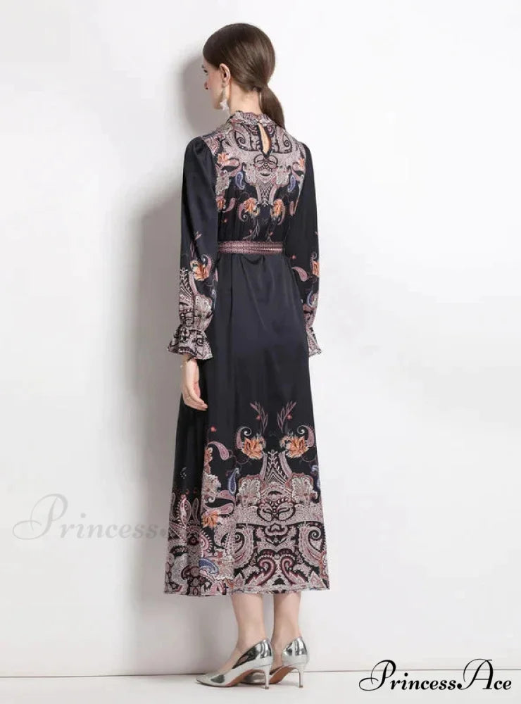 Retro Palace Horn Sleeve Dress M / WHITE
