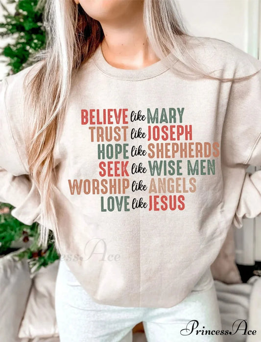 Retro Slight Stretch Comfort Sublimation Female Girl Christmas Hoodie creamy-white / S Christmas Hoodies-L