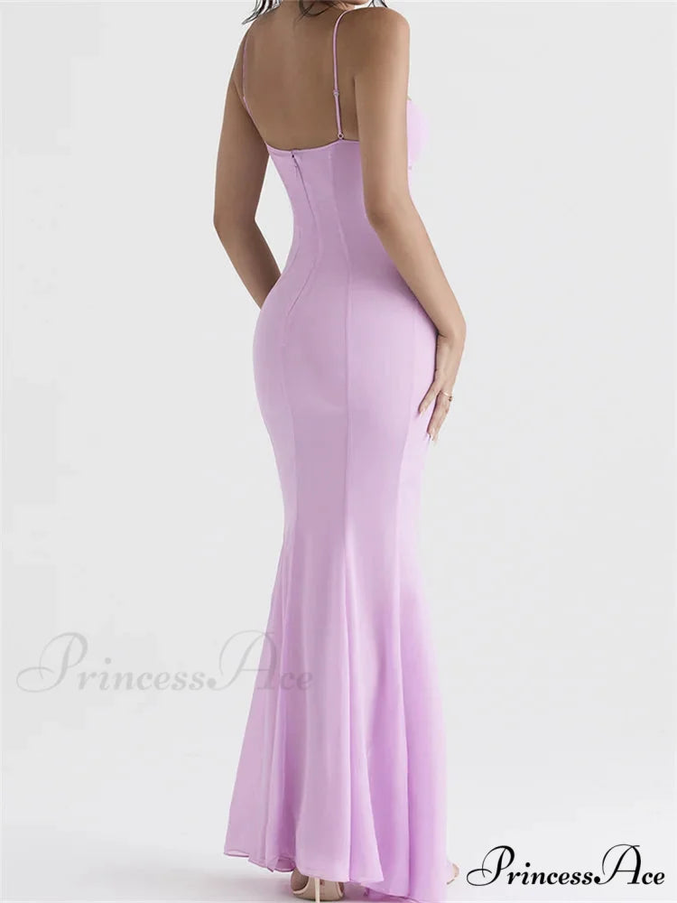 Retro Slim Fit for Women Sleeveless Strap Bodycon Backless V-neck Formal Club Night Summer Vestidos