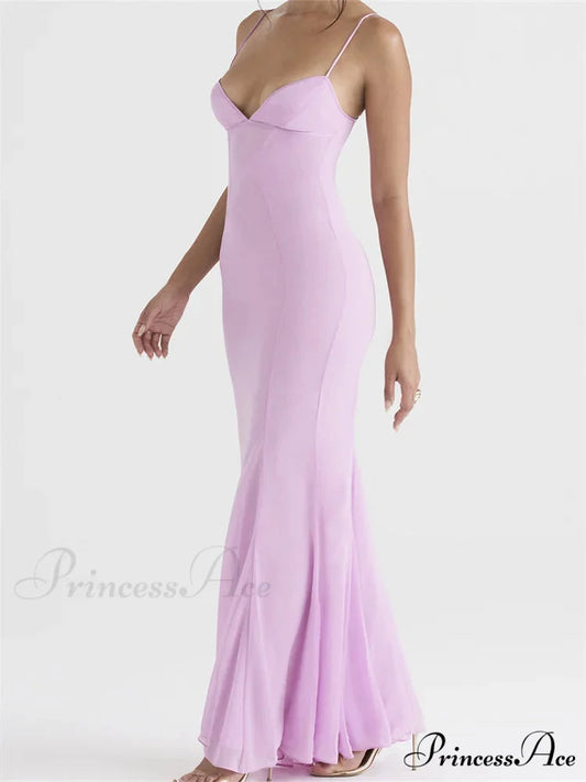 Retro Slim Fit for Women Sleeveless Strap Bodycon Backless V-neck Formal Club Night Summer Vestidos