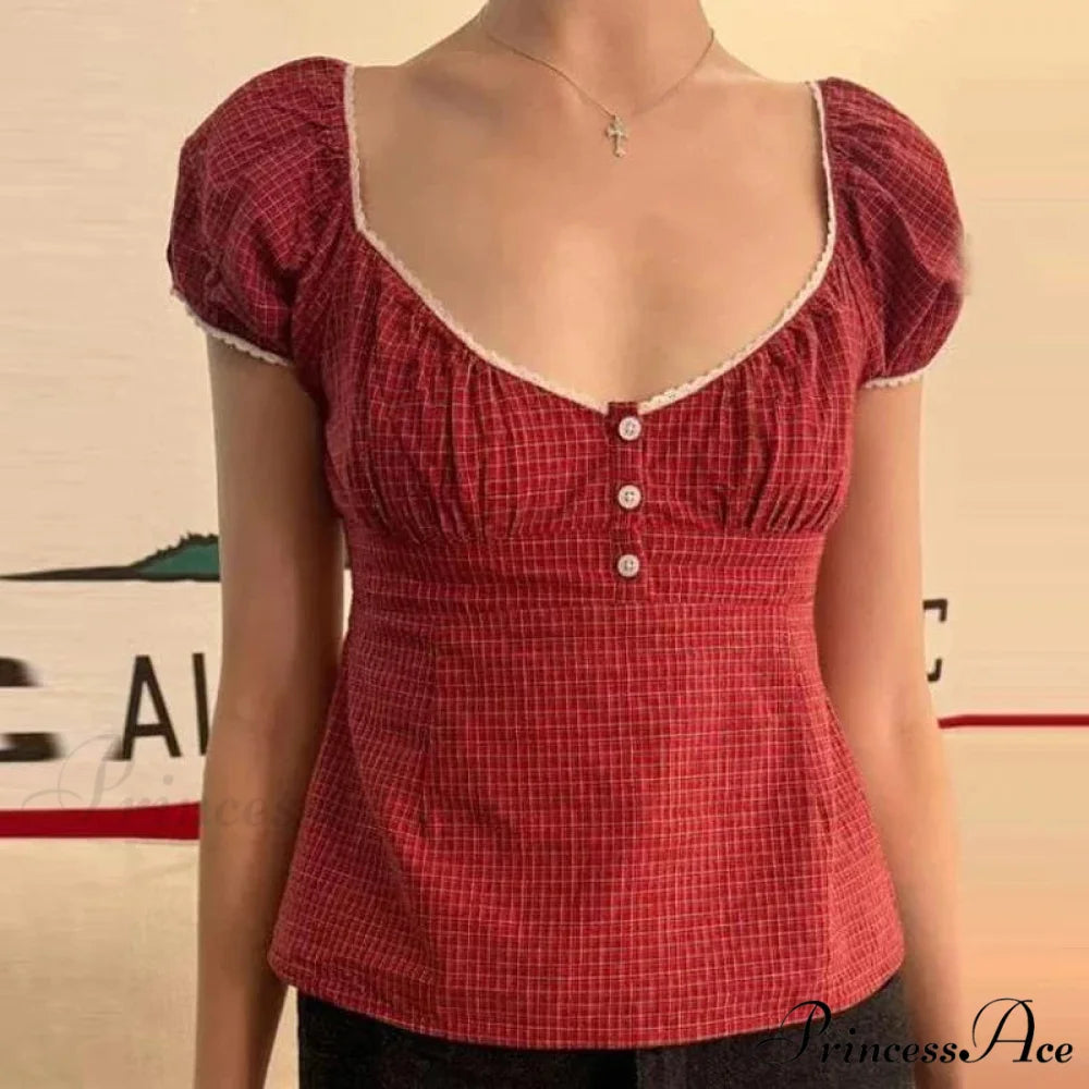 Retro Square Neck Milkmaid Crop Top croptop-250126