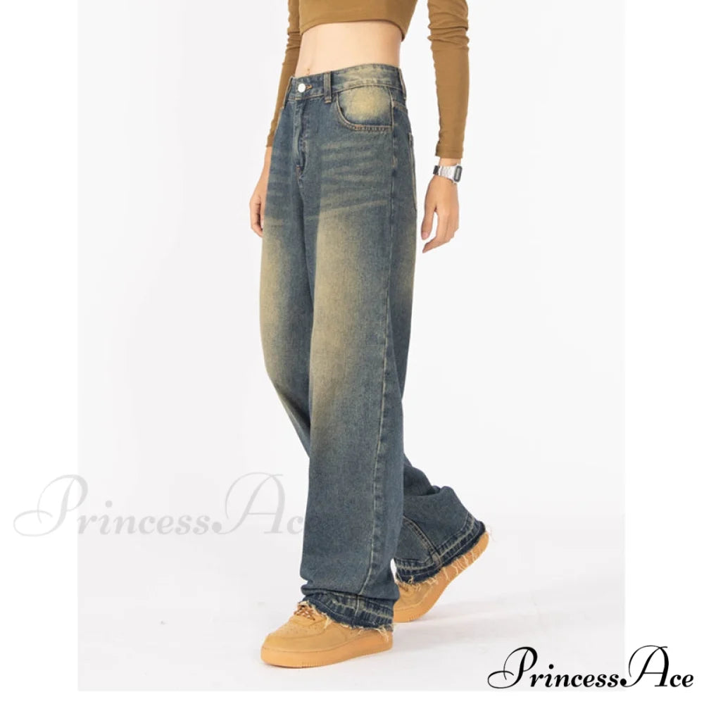 Retro Style Wide Leg Demin Jeans