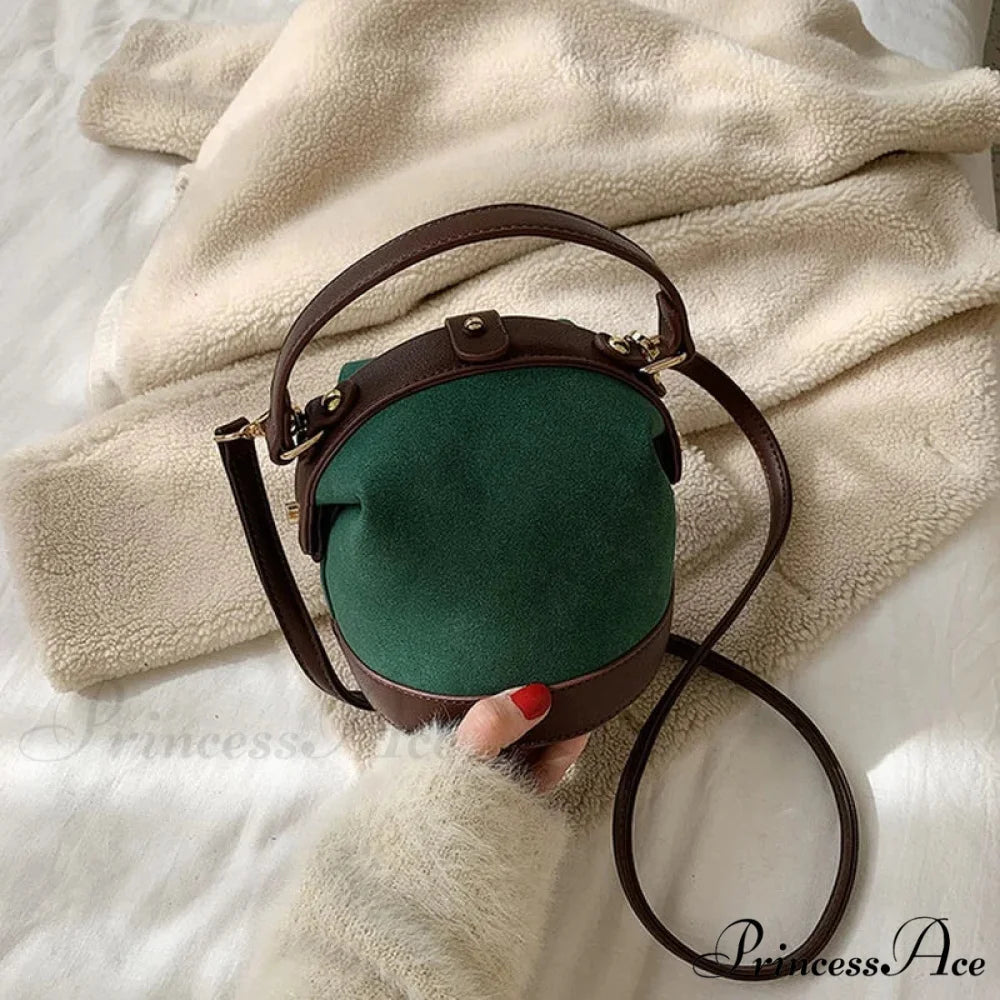 Retro Style Woman Bucket Shoulder Purse 3 handbag-250126