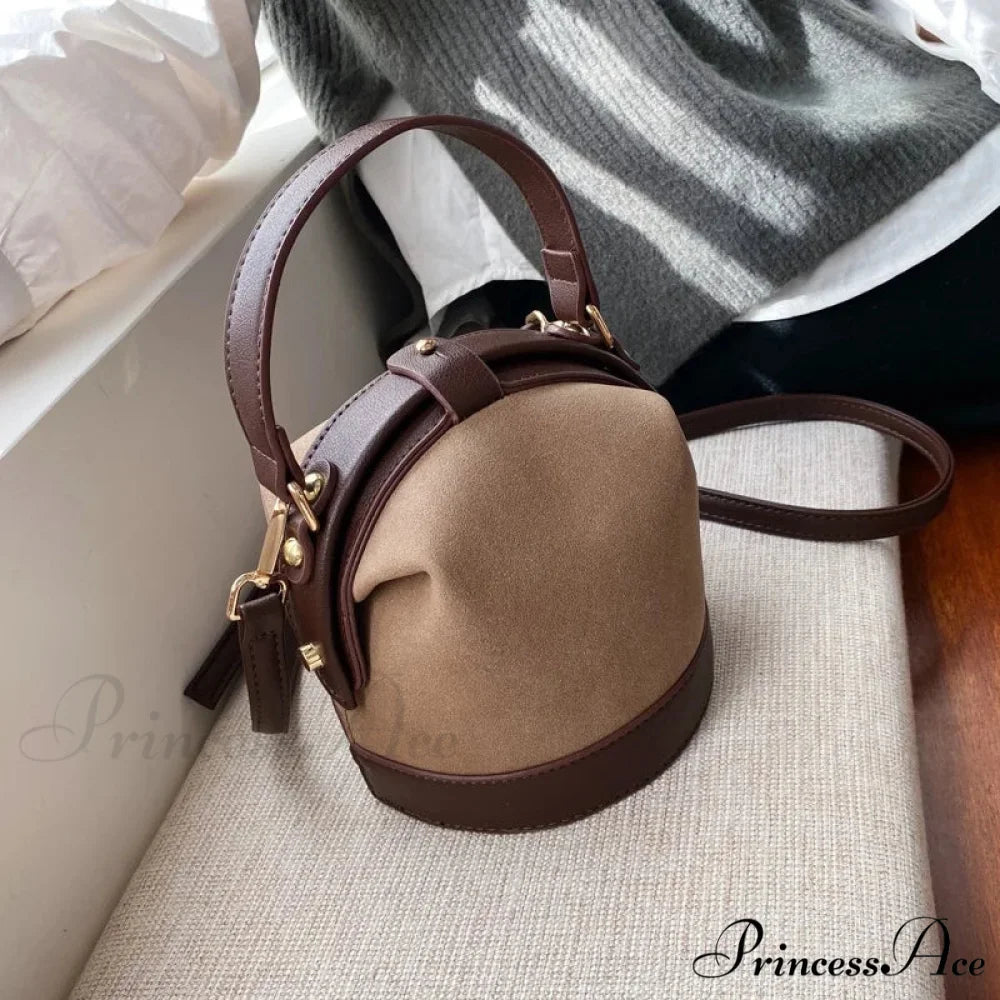 Retro Style Woman Bucket Shoulder Purse 4 handbag-250126