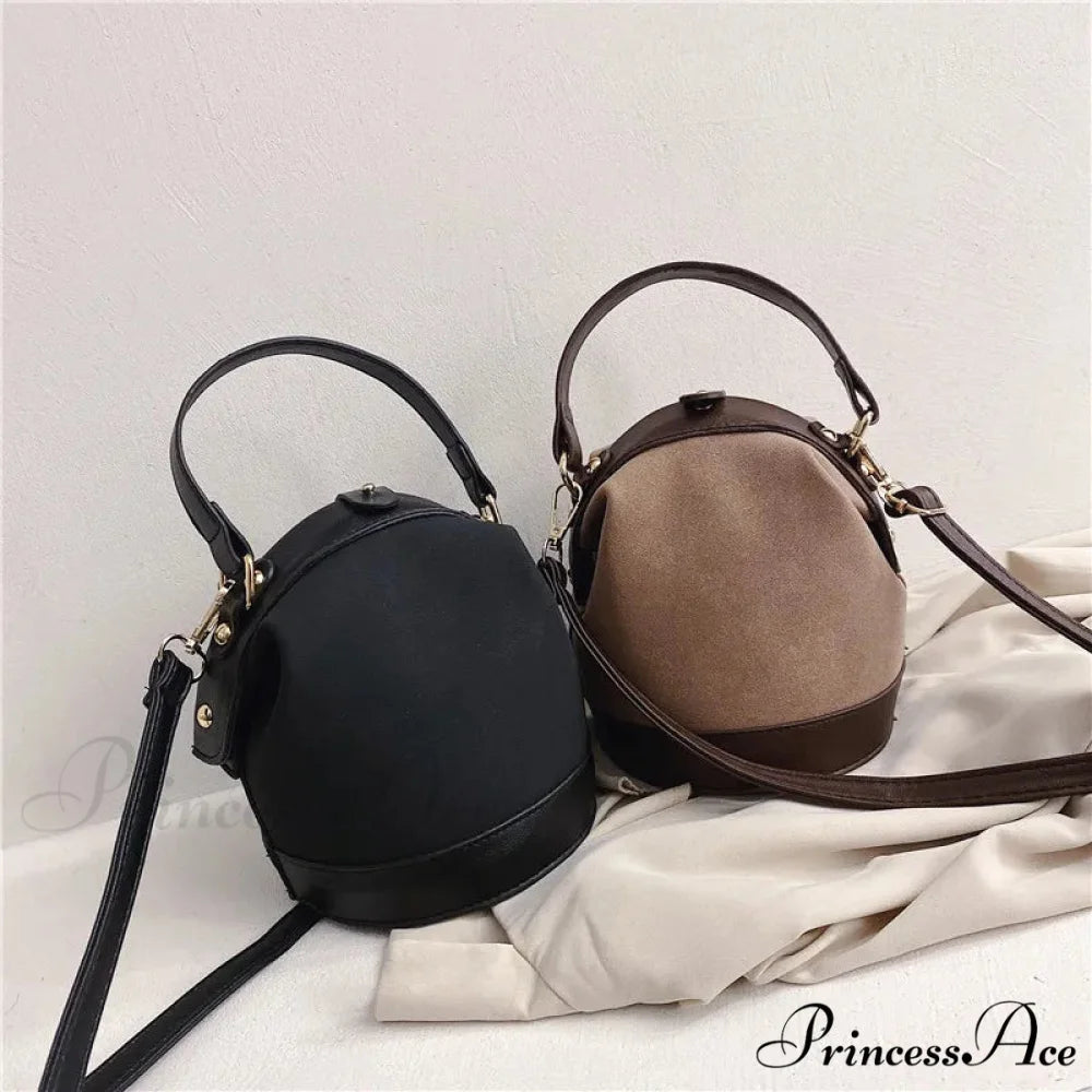 Retro Style Woman Bucket Shoulder Purse handbag-250126