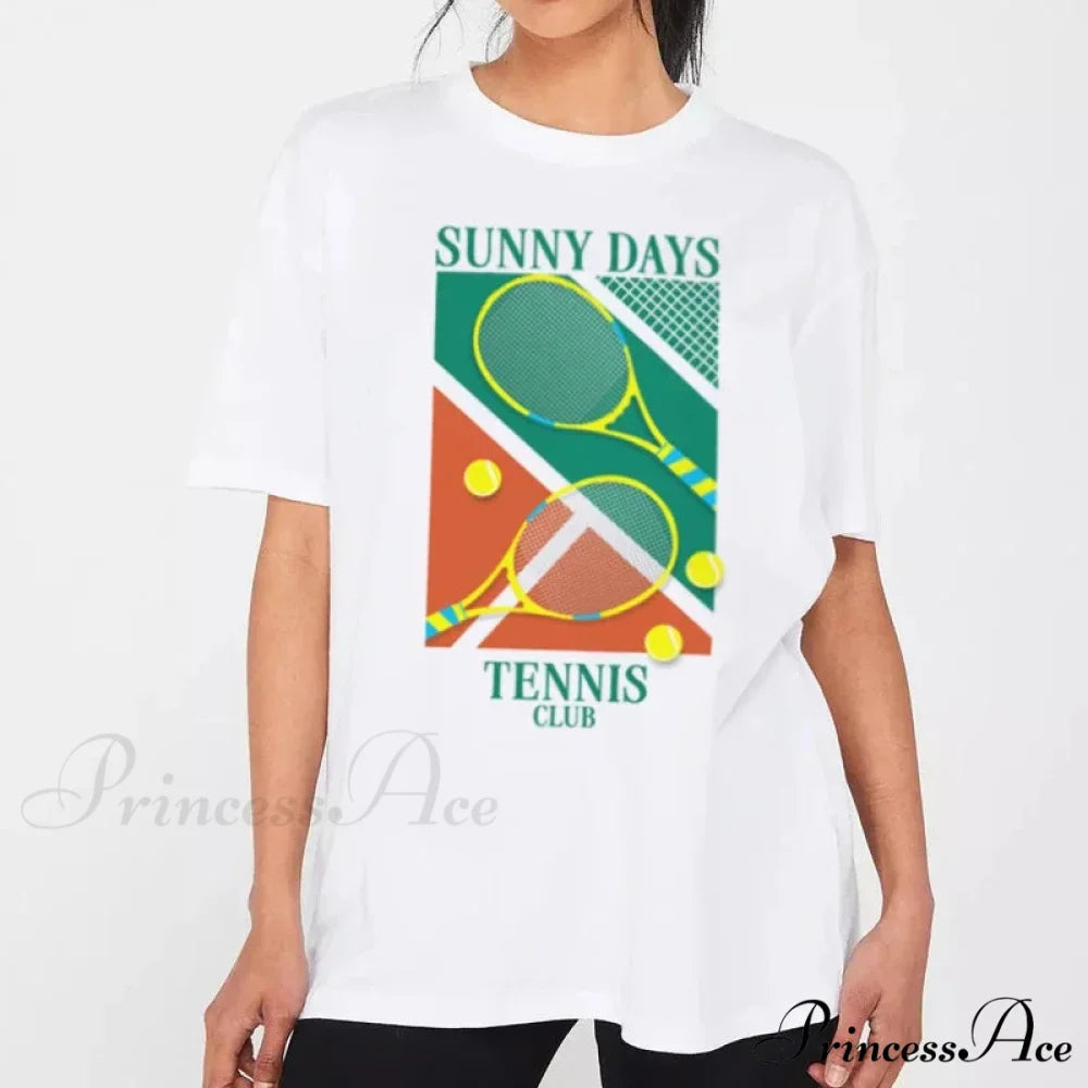 Retro Tennis Club Shirt white / S t-shirt-250223