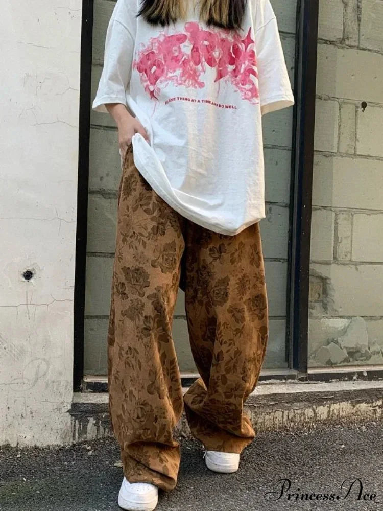 Ribbed Retro Pattern High Rise Jogger Pant pant-250223