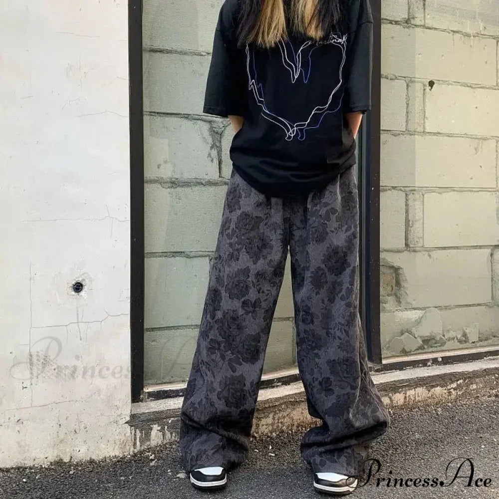 Ribbed Retro Pattern High Rise Jogger Pant Dark Grey / S pant-250223