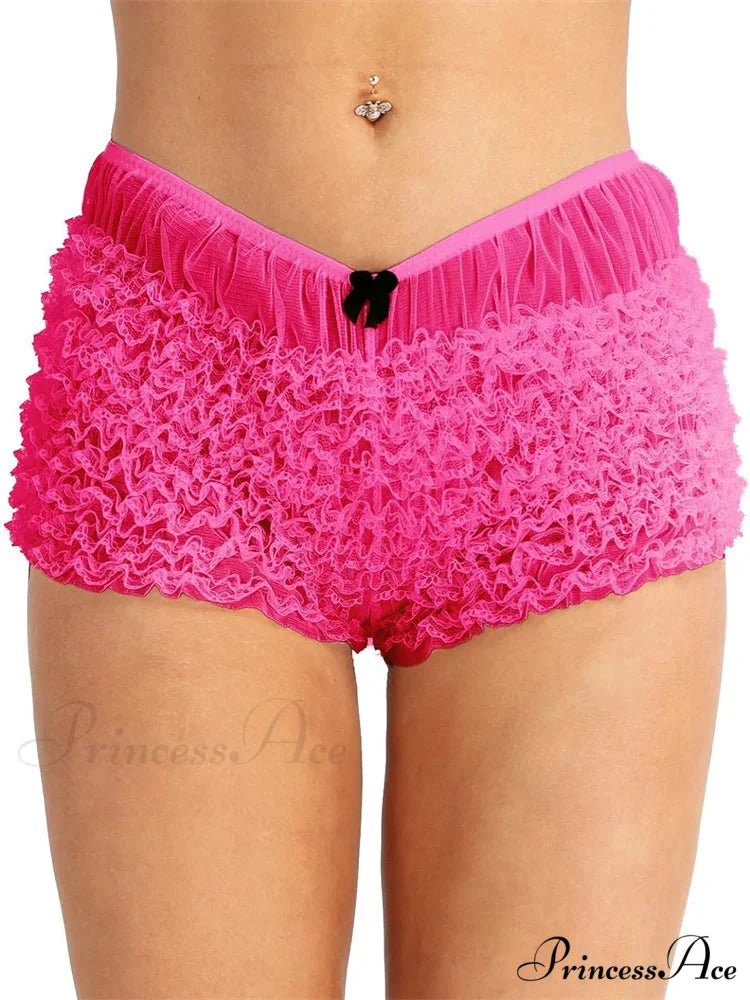 Ribbon Gathered Bodycon Brief rose pink / S short-250223