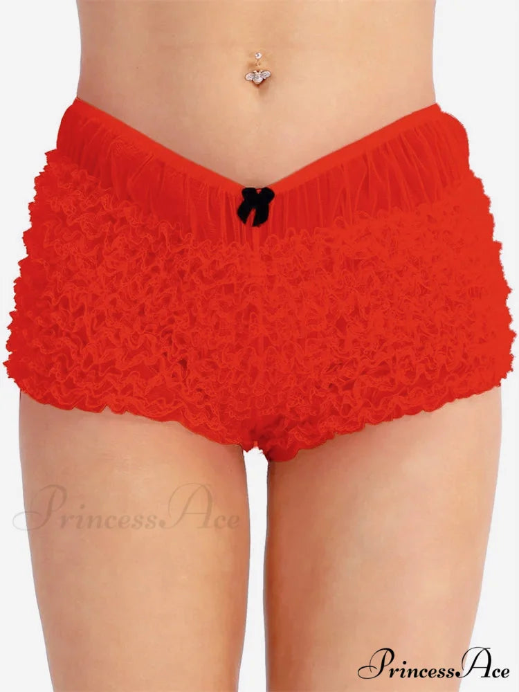 Ribbon Gathered Bodycon Brief short-250223