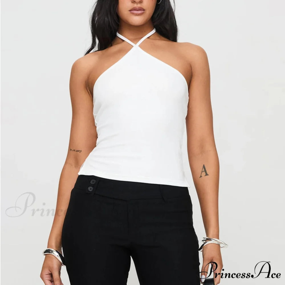 Ribbon Lace Trim Enchanting Crop Top WHITE / S croptop-250223