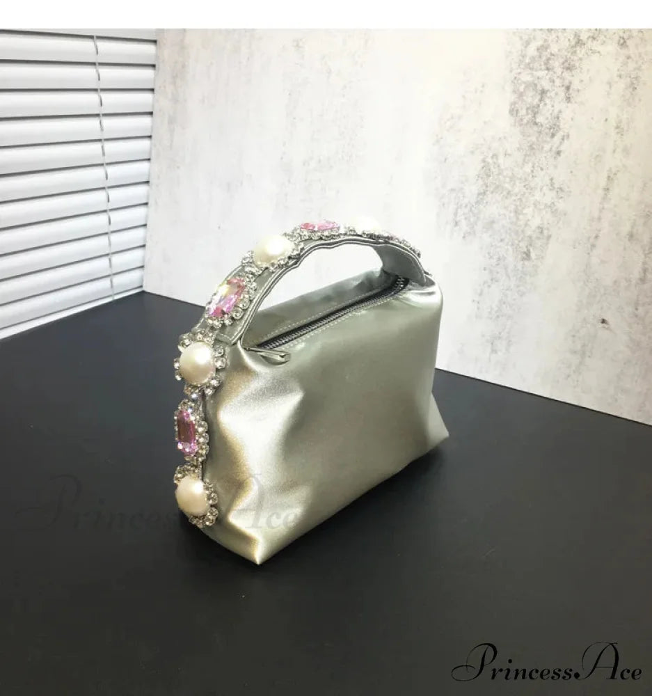 Rocks Silk Mobile Purse Wristlet silver wristlet-250126