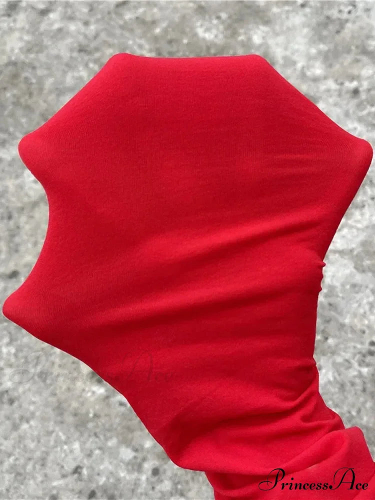 ROSALIN Elegant TIGHTS Red / One Size