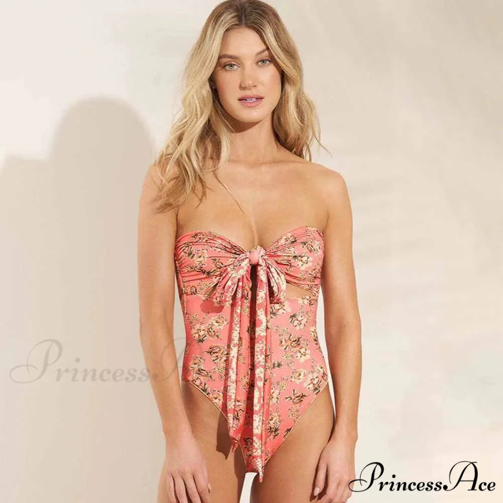 Rose Dual-Sided Silhouette Off-The-Shoulder One Piece onepiece-250223