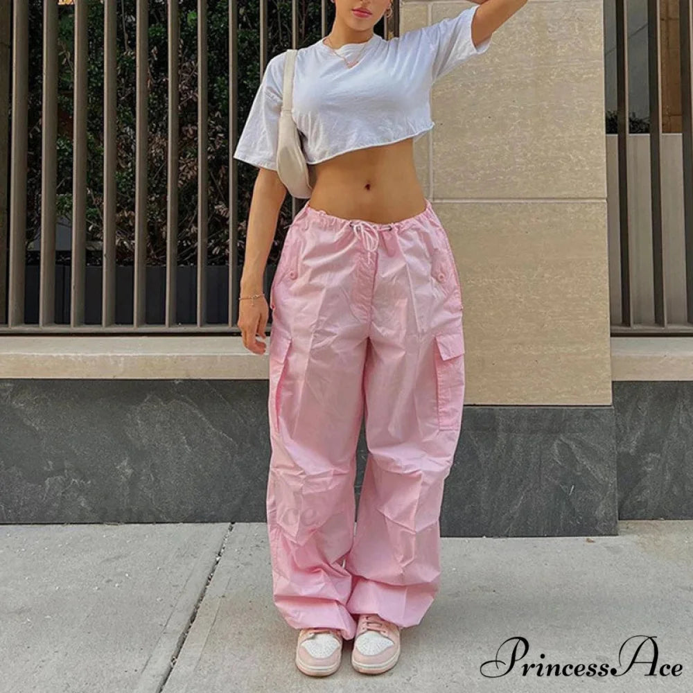 Rose Informal Runner Technology Short Waist Cargo Pant Pink / L pant-250223