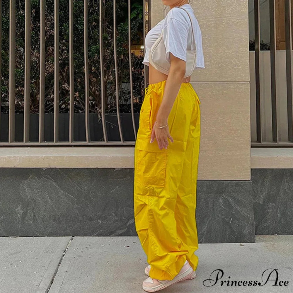 Rose Informal Runner Technology Short Waist Cargo Pant Yellow / L pant-250223