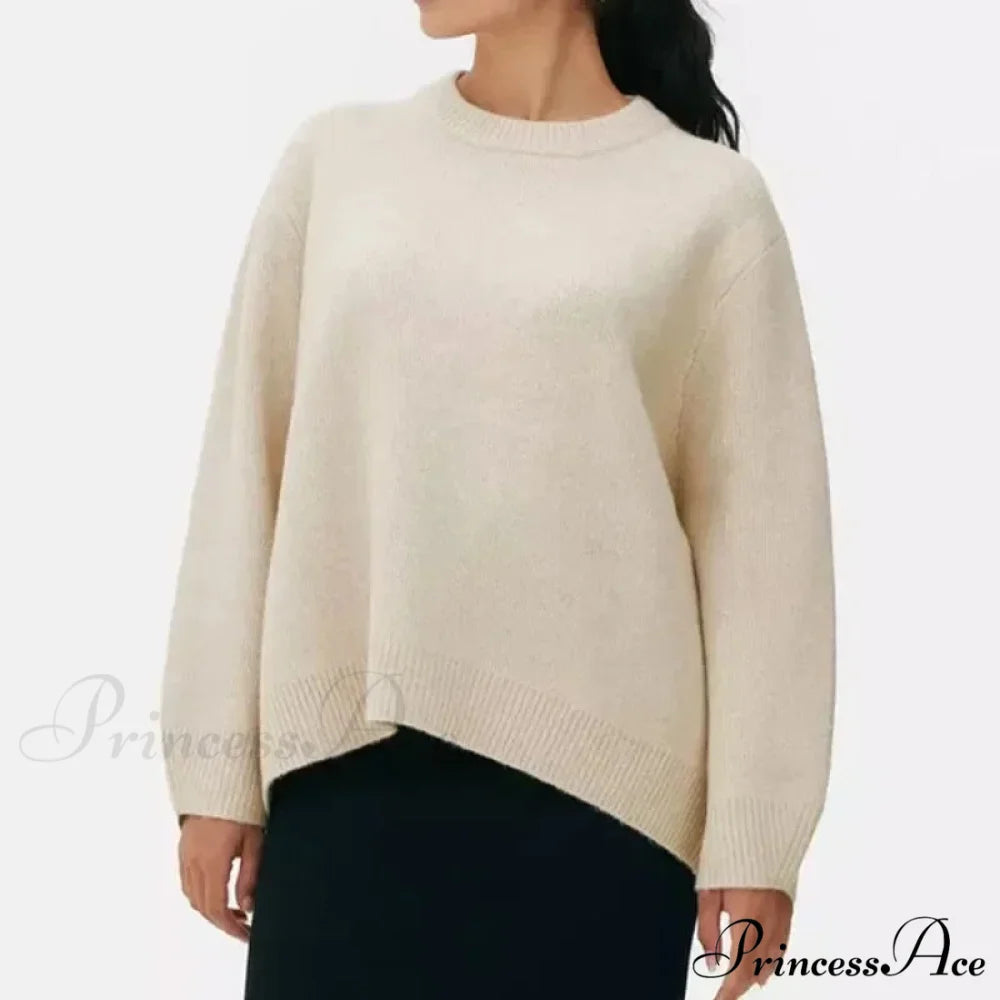 Rose Streetwear Circular-neck Sweater Apricot / S swraters-241228