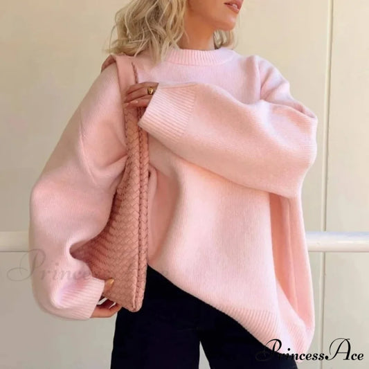 Rose Streetwear Circular-neck Sweater swraters-241228