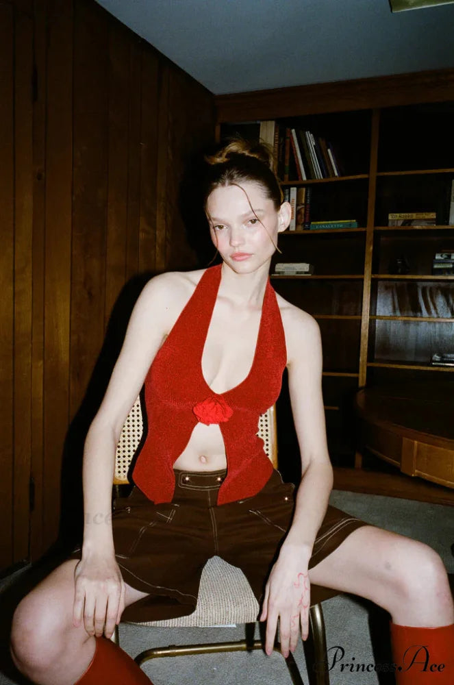 Rose Top Stylish | Red 30 Days / 4 / S / Red