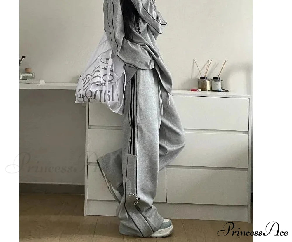 Rough Striped Sweatpants Harajuku Trousers pants-241228