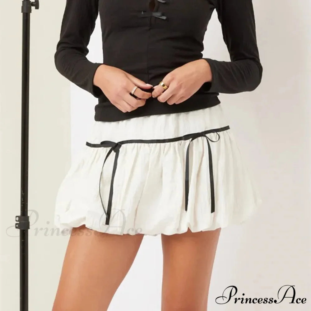 Round High Waist Balloon Skirt skirts-250223