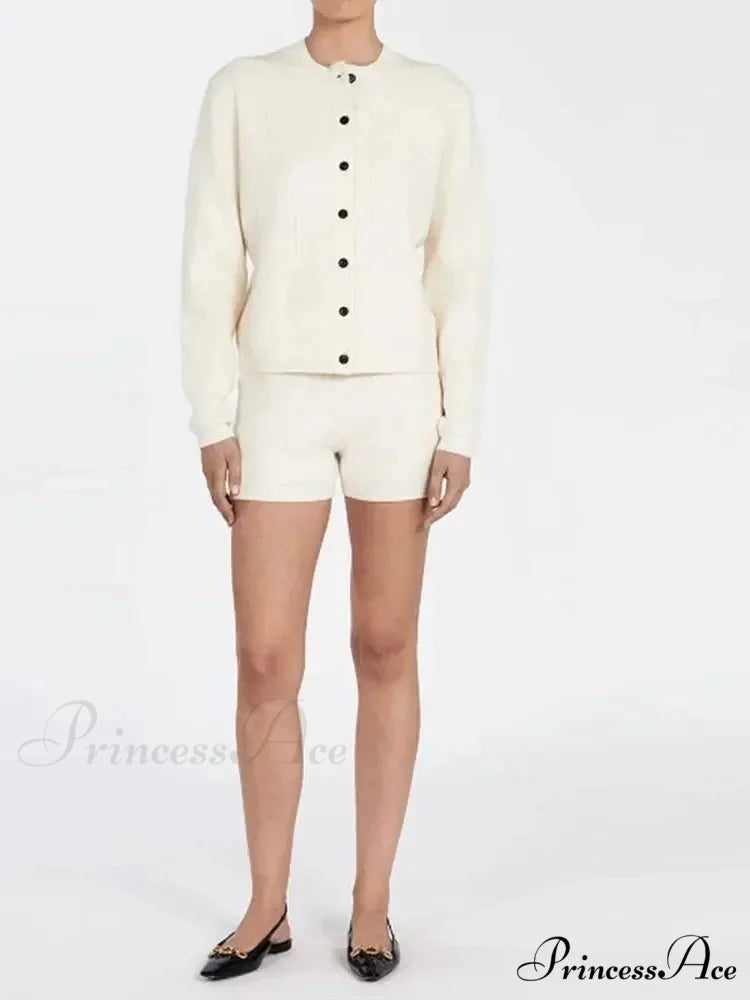 Round-neck Button Cardigan cardigans-241228