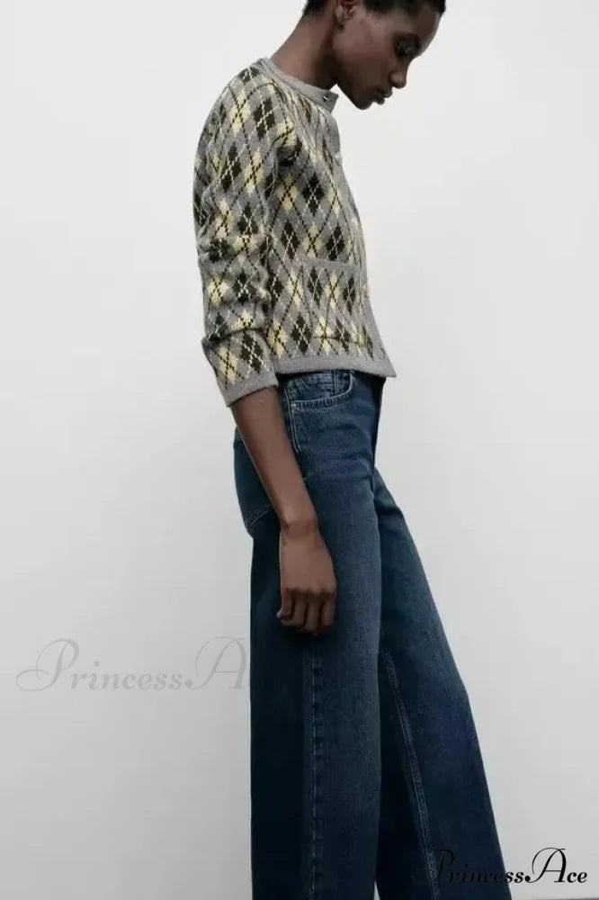 Round Neck Knitted Cardigan cardigans-241228