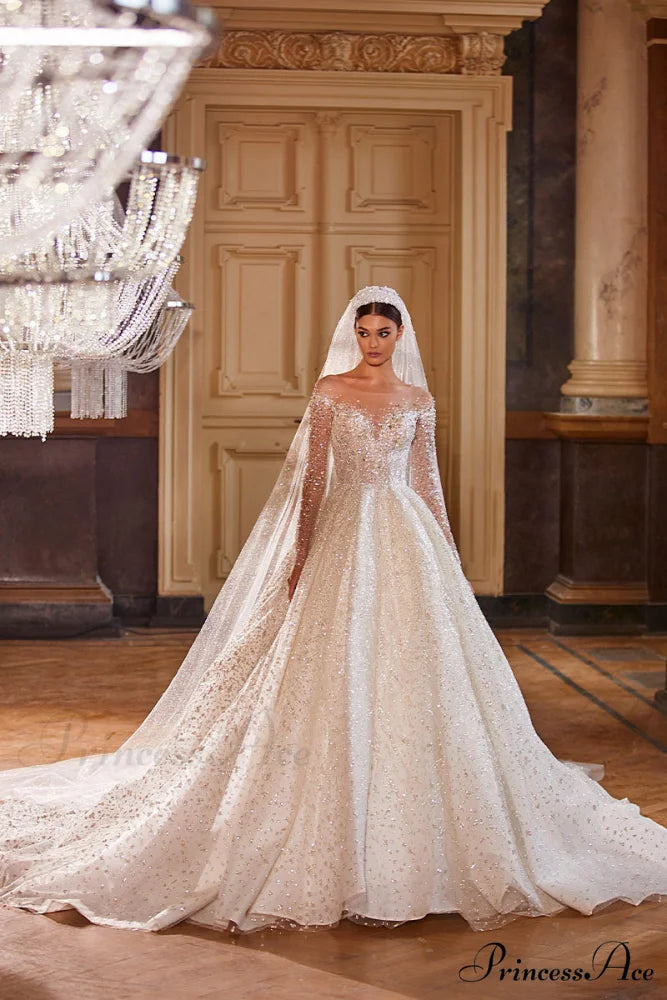 Royal Frances Graceful Beaded Wedding Dress
