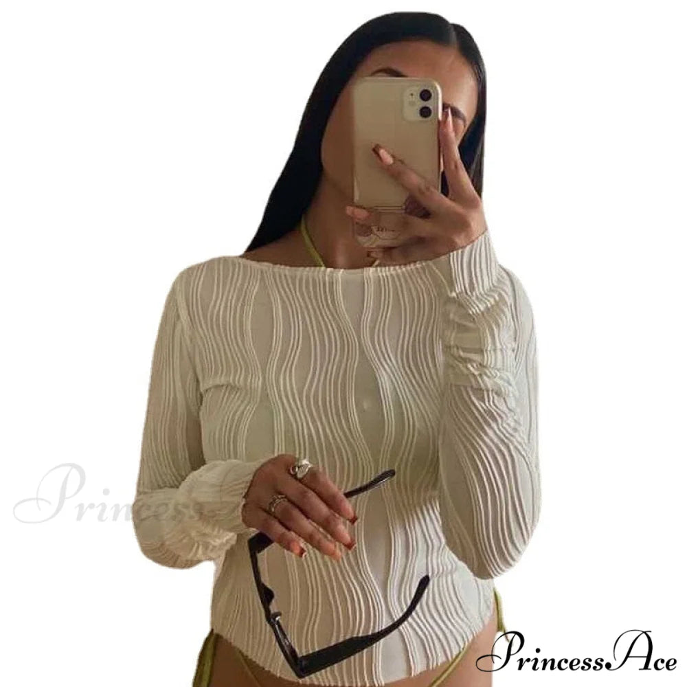 Ruched Long Sleeve T Shirts